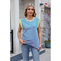 BUNO- Blusas informales holgadas a rayas para mujer, moda de verano 2025, camisas y blusas Vintage de gran tamaño para mujer, Top elegante juvenil para mujer - details 11