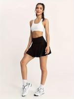 Siéntete genial mientras juegas al tenis: falda deportiva de yoga con pantalones cortos incorporados y bolsillos laterales - details 31