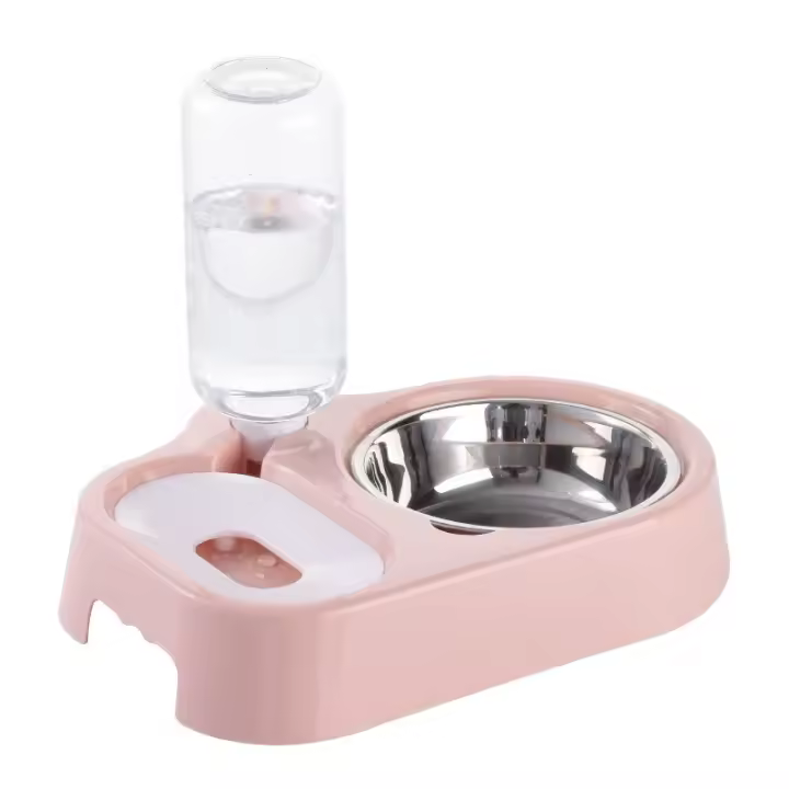 Tazón Automático De Acero Inoxidable Para Mascotas Anti-Tip Alimentador De Agua Para Perros Y Gatos Suministros Para Mascotas - 1