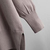 BGTEEVER-suéteres cálidos de manga larga para mujer, jersey de cuello alto y pantalones de pierna ancha de punto, trajes elegantes e informales, 2 piezas - details 28