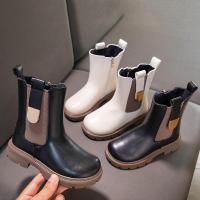 Botas de goma antideslizantes para niñas, botines clásicos de piel cálida, con cremallera, estilo Chelsea, a la moda, para Otoño e Invierno - details 9