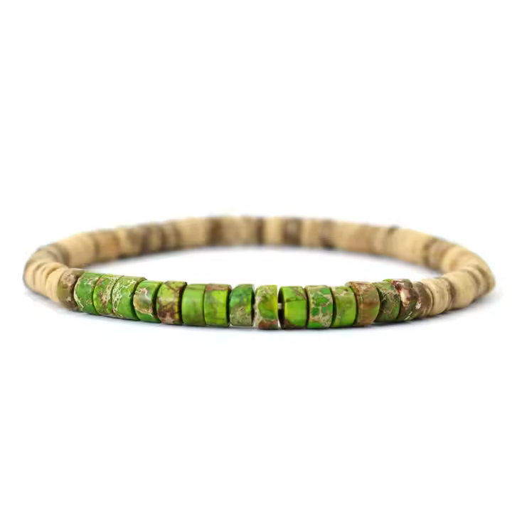 Noter Pulsera de madera natural Unisex Grado A Pulsera de piedra emperador Pulsera de cuentas de coco Meditación Yoga Accesorios de joyería - 1