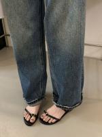 Sandalias Planas de Moda para Mujer Punta de Zapato Cuadrado con Hebilla Cubierta - details 13
