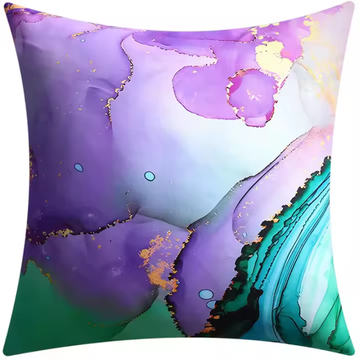 Funda de almohada nórdica con estampado de flores, cubierta de cojín de doble cara para sofá, sala de estar, oficina, 45cm, decoración del hogar - 1