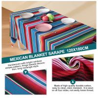 Manta mexicana para fiesta de Yoga, Sarape, Alfombra de Picnic, mantel, varilla caliente, 120x180cm - details 3