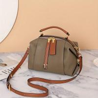 Bolso de mano elegante para mujer, bolso cruzado de cuero genuino, bolso cuadrado con contraste de color - details 1