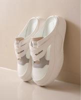 Popular] verano Baotou malla blanco zapatos de moda casual plataforma solo zapatos perezoso un pedal zapatillas de las mujeres desgaste exterior - details 17