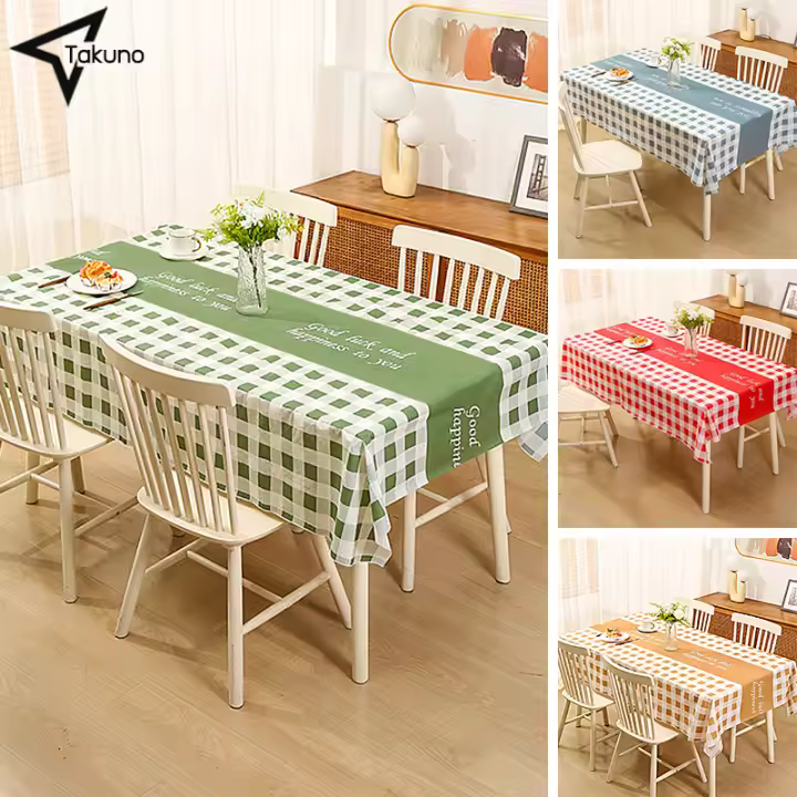 Mantel de Mesa de PVC Impermeable y Resistente al Aceite Cubierta de Mesa de Cocina a Prueba de Polvo Estilo Rectangular 137CMX90CM/137CM*180CM - 1