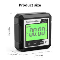 Inclinómetro de Nivel Electrónico Digital, buscador de ángulo Digital, transportador para carpintería con retroiluminación magnética, 4x90 ° - details 6