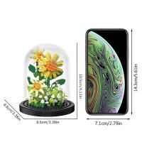 Children's building block toys handmade DIY sunflower accessories plant bouquets girl assembly puzzle desktop decoration - details 15