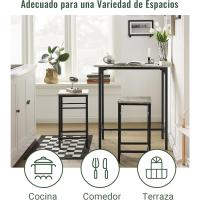Juego de comedor de mesa alta de bar con 4 taburetes y 1 mesa gris OGT11-HG ES - details 45