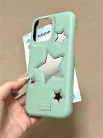 Funda de Teléfono de Cuero con Superficie de Espejo de Estrella Anti-Caída, Silicona Suave para iPhone 14, 15 Pro Max, 13 Pro, 12, 11 - details 5