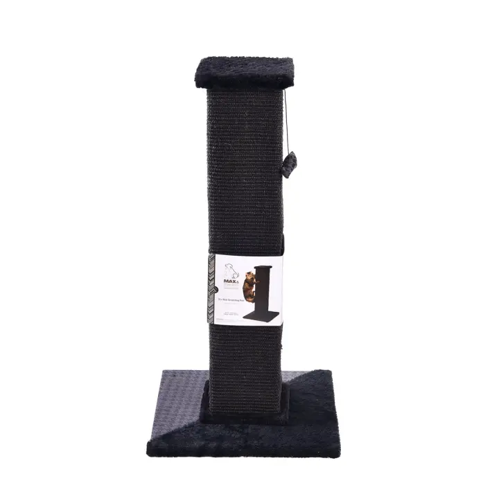 Árbol Rascador de Gato de Sisal Natural 41x41x82CM Poste Rascador para Gatos de Sisal Negra con Bolas de Resorte 85cm Marca PAWZ Road Tamaño de Raza Medio Hecho en China - 1