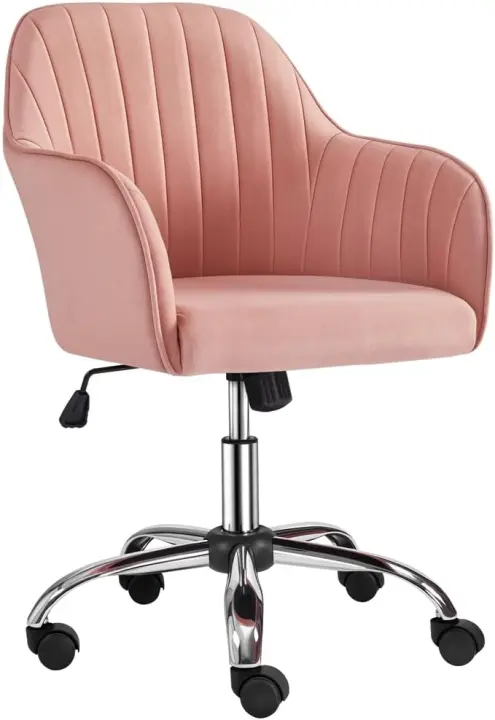 Silla de Oficina Ergonómica Reclinable Silla de Escritorio con Ruedas Giratorias de 360 °   Silla de Ordenador Ajustable en Altura con Asiento Acolchado Carga MAX 136 KG Marrón - 1