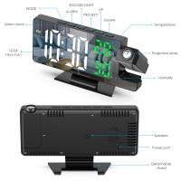 ORIA-reloj despertador Digital con proyección, dispositivo electrónico de mesa, LED, con temperatura y humedad, para el hogar, dormitorio y oficina - details 5