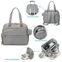 Mochila grande multifuncional para mamá con aislamiento, cruz diagonal, tres usos, madre y bolsa para entrega - details 3