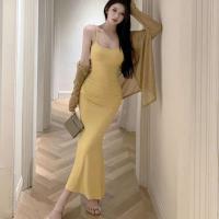 Vestido Largo de Verano Elegante Tanga Bodycon con Tirantes de Spaghetti Estilo Sirena para Mujeres - details 0