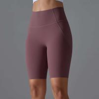 Bolsillos de yoga Secado rápido Correr Ciclismo activo Entrenamiento Gimnasio Pantalones cortos Fiess Cintura alta - details 14