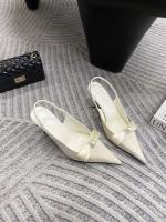 Nuevo temperamento de cabeza puntiaguda de satén, tacones altos, moda para mujer, lazo de perlas, bolsa de tacón fino, sandalias para la cabeza - details 34