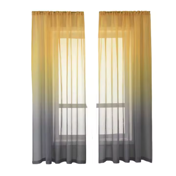 Cortinas Poliéster Translúcida Fresca para Sala de estar, Cuarto, Dormitorio, Habitación, Comedor - 1