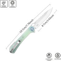 Cuchillo Plegable Sitivien ST145 con Hoja de Acero 14C28N y Mango de Micarta/G10 para Uso Doméstico Camping y Supervivencia EDC Herramienta de Hojalata - details 16