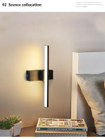 Candelabro de pared para decoración del hogar, lámpara de cabecera de dormitorio nórdico, luz de pared interior ajustable, CA 110/220V, accesorio de iluminación para comedor - details 5