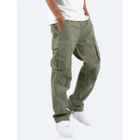 Temu Shein Pantalones Cargo para Hombre Deportes Color Sólido Cordón Multi-Bolsillo - details 8