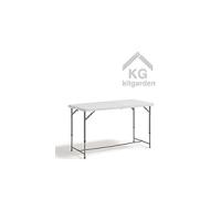 Mesa Plegable Portátil Multifuncional, 180x74x74cm, Imitación Madera, Marrón - details 8
