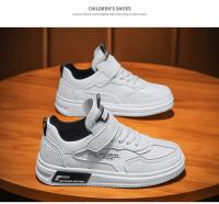 Compañero de clase zapatos de los niños 2025 nuevos niños pequeños zapatos blancos suela suave superficie de cuero impermeable medio y mayores zapatos de la junta de deportes de los niños. - details 6