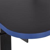 Escritorio de ordenador rectangular para juegos de altura regulable, con estante elevado para colocar el monitor, 140 x 63,5 x 109-126 cm, color rojo - details 16