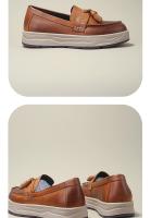 Zapatos de cuero de vaca puro de alta gama, cuero genuino, suela suave y transpirable de piel de vaca de primera capa. - details 4