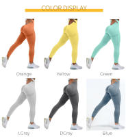 Leggings De Gimnasio Para Mujer Cintura Alta Sin Costuras Push up Sexy Encaje De Pierna Estilo Casual De Color Negro - details 2