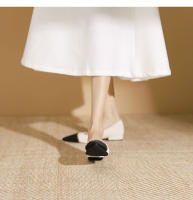 Nuevo estilo elegante de celebridad, cadena dorada, zapatos individuales de tacón bajo, zapatos individuales casuales - details 19