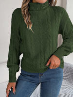 Suéter de punto de cuello alto para mujer, jersey de manga larga, Tops de moda, blusa de punto, novedad de otoño e invierno, 2023 - details 17