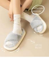 Zapatillas de casa de interior de otoño e invierno para mujer, antideslizantes, con parte inferior gruesa, de algodón lunar para mobiliario - details 6