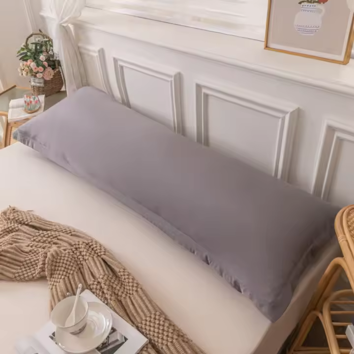 Textiles para el hogar, funda de almohada de una pieza para parejas, funda de almohada larga Rectangular extendida, funda de almohada de algodón lavable, cama King Size - 1