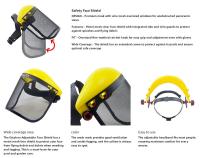 Máscara de seguridad con visera de malla para motosierra, podadora de poste, máscara protectora, protección facial, deportes, 1 piezas - details 1