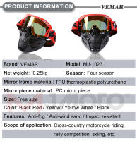 Gafas de Casco de Motocicleta VEMAR Máscara Facial Desmontable con Lente HD - details 2