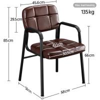2 Sillas de Oficina Escritorio Silla de Recepción Sillón para Conferencia Sala Tapizada MAX Capacidad 135 KG Negro - details 12
