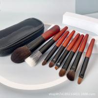 8 mini mini pinceles de maquillaje de pelo animal, cepillo de cobertura con bolsa, cepillo de base, cepillo de sombra de ojos, cepillo de maquillaje portátil - details 6