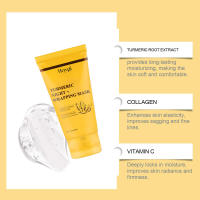 Mascarilla facial de colágeno de cúrcuma desprendible que nutre, hidrata, cuida y levanta firmemente suavemente - details 5