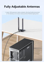 Baseus Adaptador USB WiFi Doble Banda 2.4G 5Ghz Velocidad de Carga Alta de 1800Mbps - details 5