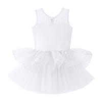 Vestido de baile de Ballet para niñas, sin mangas, lentejuelas brillantes, leotardo de malla, tutú, Ropa de baile, gimnasia, patinaje, disfraz de escenario actuación - details 29