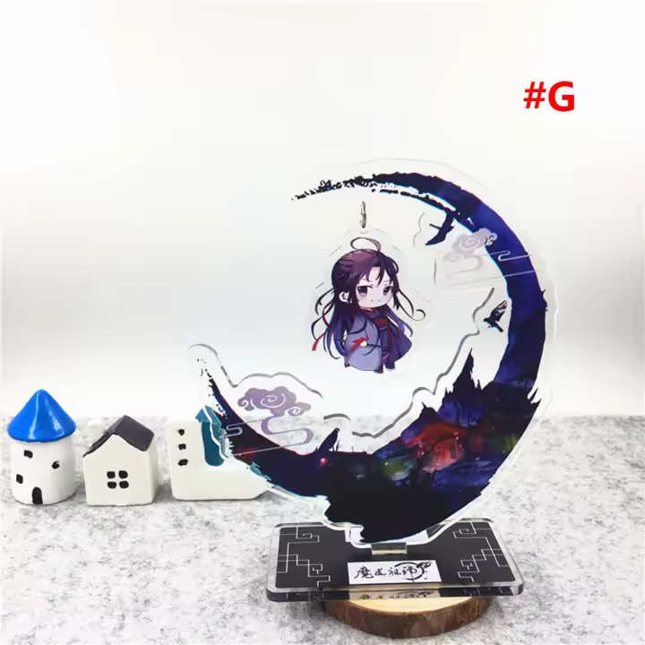 Tarjeta Lan WangJi gran maestro de demoníaco Wei Wuxian Mo Dao Zu Shi figura modelo placa acrílico soporte figura modelo Juguetes - 1