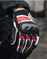 Guantes de Motocicleta de Cuero Real y Fibra de Carbono con Pantalla Táctil - details 7