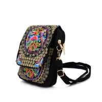 Mochila Viaje Mujer, Mini Bordada, Estilo Étnico, para Teléfono y Monedas - details 8