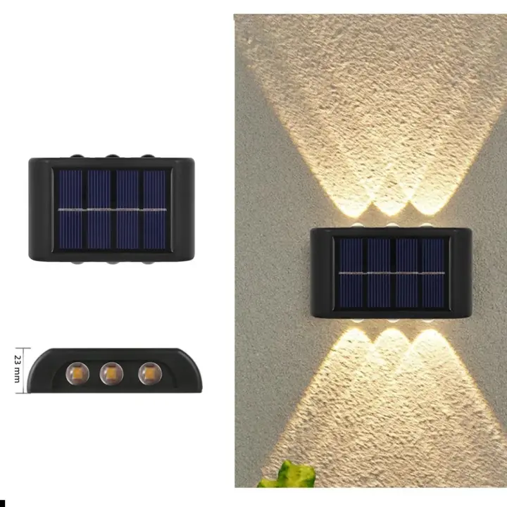 Famgem Lámpara Solar Exterior 12 LED Impermeable Para Decoración De Jardín Y Balaustrada Luz De Pared Iluminación Decorativa - 1