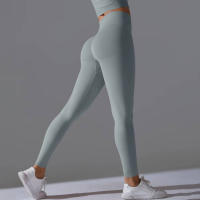 Hamidou-Pantalones deportivos de Yoga para mujer, mallas de cintura alta y caderas ajustadas, glúteos de melocotón, pantalones de Yoga desnudos de cintura alta - details 68