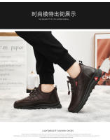 Zapatos de algodón para Hombre nuevo invierno con forro polar y espesor botas de algodón imitación térmica botas de nieve para el frío - details 7