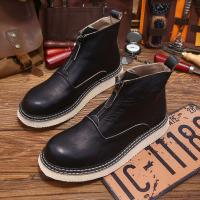 Cuero genuino de alta gama, piel de vaca de primera capa, transpirable, botas de hombre con suela blanda, zapatos de piel de vaca pura. - details 14
